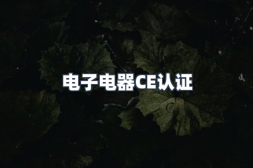 电子电器CE认证
